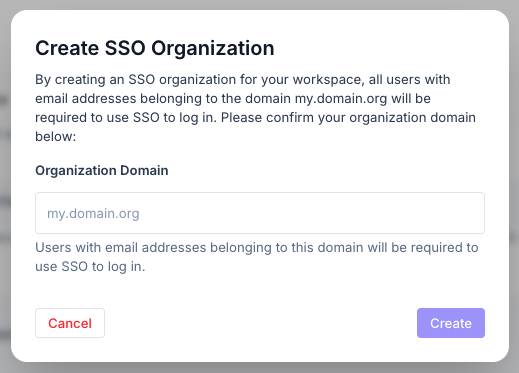 SSO Enrollment Confirmation
